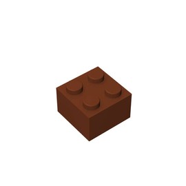 TTEHGB TOY Classic Bricks 2 x 2, 100 Large Stones, Compatible with Pieces 3004, Creative Play Set, 100% Compatible with All Major Stone Brands, Colours: Brown