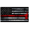 StickerSector REFLECTIVE Thin RED LINE AXE Flag Sticker FS2034-REF