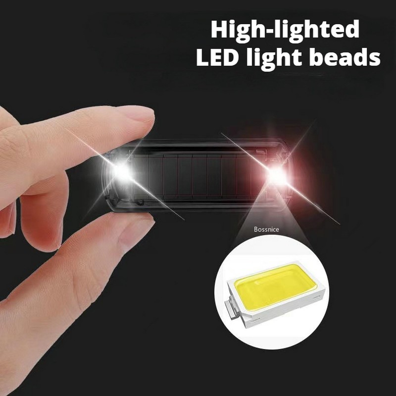 Kenhihi Emergency Strobe Light Strip, Ultra Mini Solar Warning Flash,