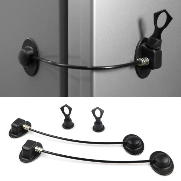 Bouti1583 2 Pack Refrigerator Lock with Magnetic, Child Safety Locks,