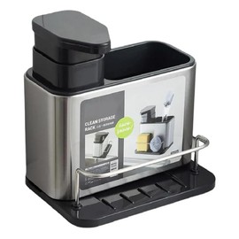 CHIC-FANTASY Dispensador de jabón líquido para Cocina con Porta Esponja y Accesorios para Fregadero - Jabonera para trastes y detergente