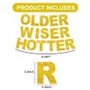 Older Wiser Hotter Glitter Banner Funny Birthday Banner for Women