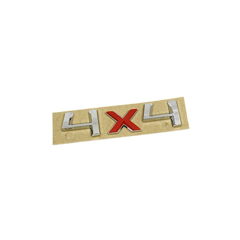 Original Skoda 4x4 Lettering Emblem 4x4 Logo Chrome Tornado Red