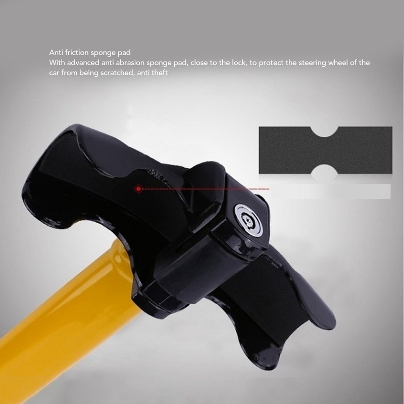 Steering Wheel Lock A3 Steel T Shape Portable Theft Prevention