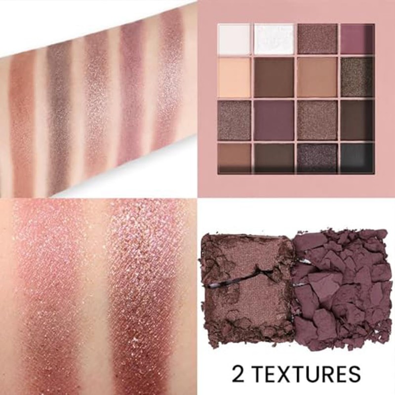 HUDA STORY TE1904B Rainbow Palette, 16 Colors Eyeshadow Palette, Professional