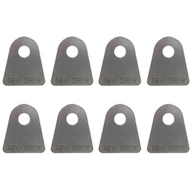 WFO Concepts Fabricator Shock Mount Tab, Flat Bottom, Laser Cut, Weld On, Pack of 8