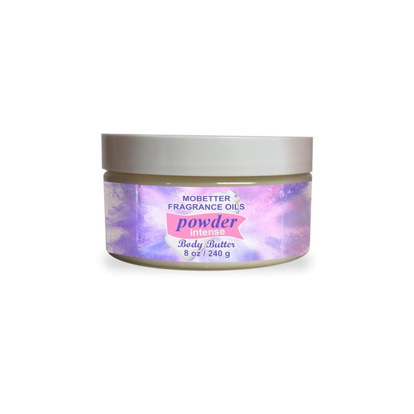 MOBETTER FRAGRANCE OILS Powder Intense 8 Oz Body Butter for