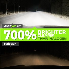 Autoyes 2025 Upgraded H1 LED Headlight Bulb, 700% Brighter 22000LM H1 LED Headlight Bulbs, No Adapter Required 1:1 Size 6500K White H1 LED, Plug and Play High Beam Headlight Bulbs, Pack of 2