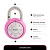 Master Lock 1530DPNK Locker Lock Combination Padlock, 1 Pack, Pink