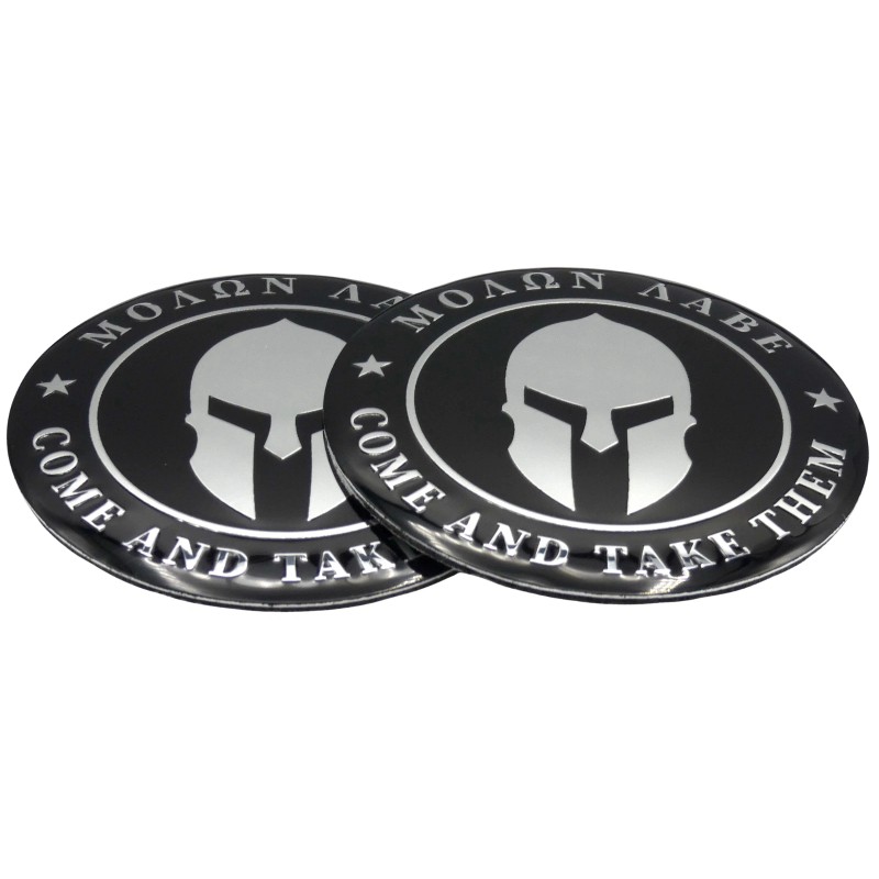 Express Emblems 2x Metal Molon Labe Decal Spartan Sticker Emblem
