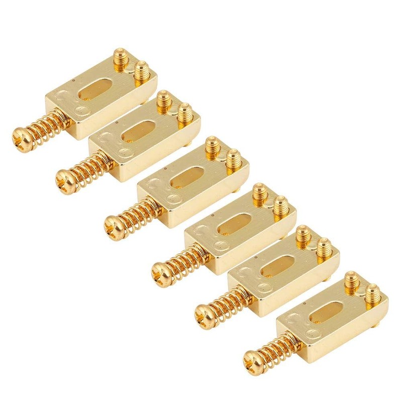 6 Pcs Electric Guitar Tremolo Saddles Bridge for Electric Guitar
