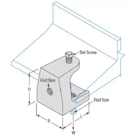 BC-90 Malleable Iron Threaded Rod Beam Clamp