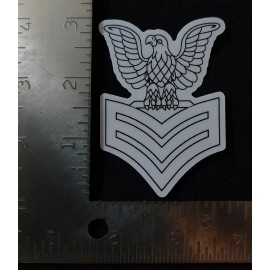 3 inch   PETTY OFFICER FIRST CLASS PO1 USN NAVY E-6 STICKER