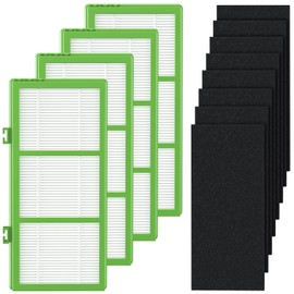 HAPF300AHD-U4R True HEPA Filters Replacement for Holmes AER1 Air Purifier, Parts # HAPF300AH-U4R, HAP242-NUC, 4 True HEPA + 8 Pre Filter