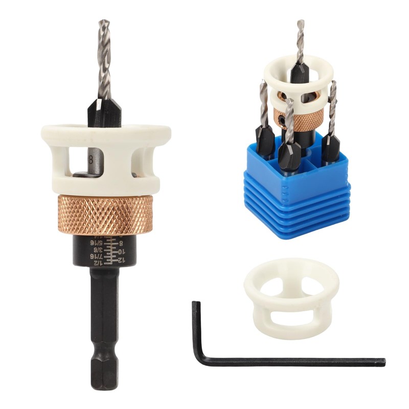 Countersink Drill Bit,4 Piece Plug Cutters for Wood Set,Counter Sink