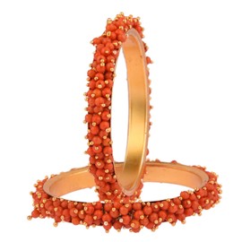 Efulgenz Beaded Bracelet Bangle Set Indian Wedding Party Bridal Bangle Set for Women Indian Bangle Set Fashion Costume Accessories Bollywood Jewelry