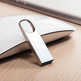 WURAWUS Custom USB Flash Drive 10PCS Bulk Pack (4-128GB) - Metal Keychain Thumb Drives with Logo Printing for Business, Events & Promotional Gifts (4 GB, 10PCS)