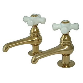 Kingston Brass CC9L2 Vintage Basin Tap Faucet, Polished Brass