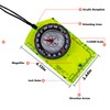 Abvsdu 2 Pieces Orienteering Compass, Superior Hiking Survival Compass for