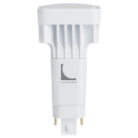 Lunera G24Q 4-Pin Vertical CFL LED Light Bulb, 11W, 1350 Lumen, 3500K CCT, Ballast Driven, 4th Generation, Plug-and-Play 4-pin Compact Fluorescent Lamp Replacement