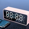 Bluetooth Speaker Alarm Clock Multifunction Electric Alarm Clocks Mirror Surface