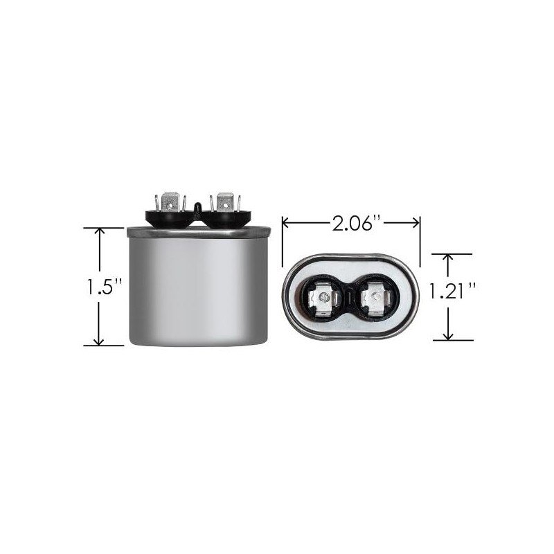 MARS - Motors & Armatures 12905 370V Oval 5 Micro-Farads