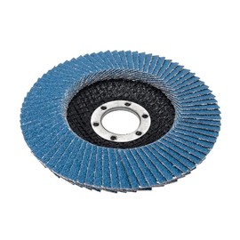 Goodway INOX Serrated Discs Set of 10 | Diameter 125 mm x 22.23 mm | Grain 120 | Blue | High-Quality Abrasive Mop Disc for Stainless Steel and Metal