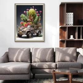 Miyahomy - Kits de pintura de diamantes de cactus para adultos, cactus y flores con un fantástico kit de pintura de arte de diamante para principiantes, manualidades y manualidades para decoración del