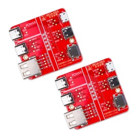 ZORZA 2Pcs Fast Detection USB Cable Tester Board LED Indicator,Accurate Data Wire Testing Board with 3-in-1 Input Port for iOS Cables Type C Micro USB,Essential Tool for Electronics