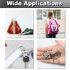 SPEEDWOX 30Pcs 1.5 Inch Key Fob Hardware Set Silver Keychain