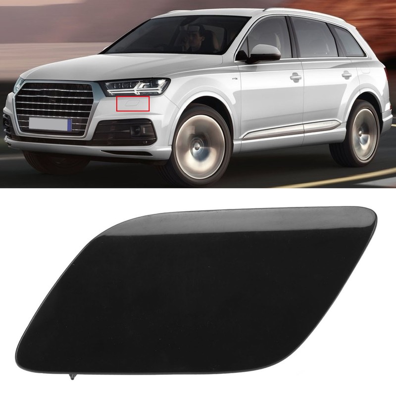 Headlight Washer Cover Black Front Bumper Headlight Washer Cover Spray