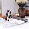 WEISHI Safety Razor Double Edge Nostalgic Long Handle Butterfly Open