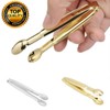 2PCS Mini Serving Tongs, 102mm Mini Non-Slip Sugar Tong, Ice