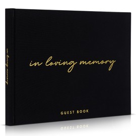ZICOTO Beautiful Linen Funeral Guest Book for The Celebration of Life - The Perfect in Loving Memory Book with Ample Space to Sign in for Guests - Premium Craftsmanship for Honoring Loved Ones