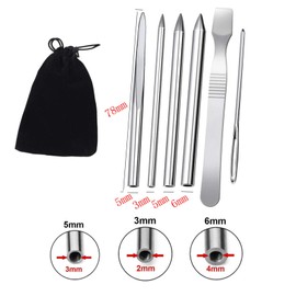 Paracord Set, Paracord Accessories, Paracord Jig, Splicing Needle, Paracord Needle, Paracord Needle Set for DIY Craft Supplies (with Black Fabric Bag)