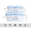 HUSANMP Borosilicate Tempered Glass Food Storage Containers with BPA-Free Lids,