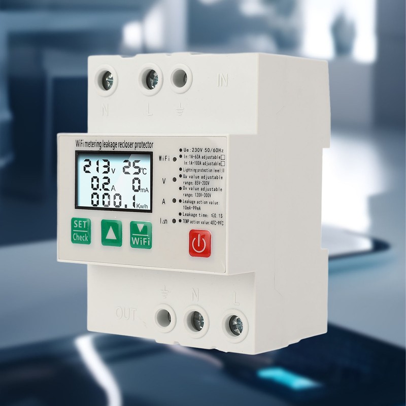 Smart WiFi Circuit Breaker Over Under Voltage Leakage Lightning Protector