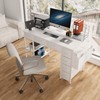 KEIKI 47 Inch Computer Desk with 7 Fabric Drawers, Small
