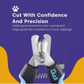 Dudi Dog Nail Clippers and Trimmer W/ Quick Safety Guard For Medium Size Pets
