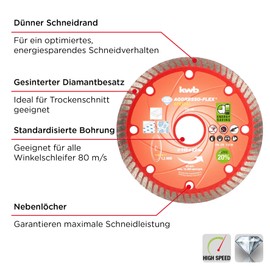 KWB KWB 721140 Aggresso-Flex Diameter 115 x 22 mm Red