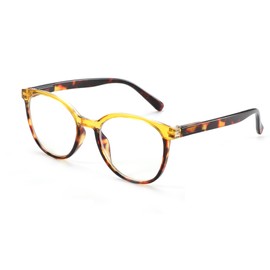 ZENOTTIC Blue Light Filter Glasses for Men and Women Computer Glasses Anti-Blue Light Glasses Super Light Reduction Eye Strain Fashion with Case, Crystal Yellow/Tortoise