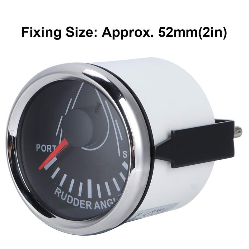 Rudder Angle Indicator, 52mm Boat Rudder Angle Gauge 0 190