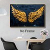 Black and Gold Angel Wings Wall Art Abstract Wing Painting