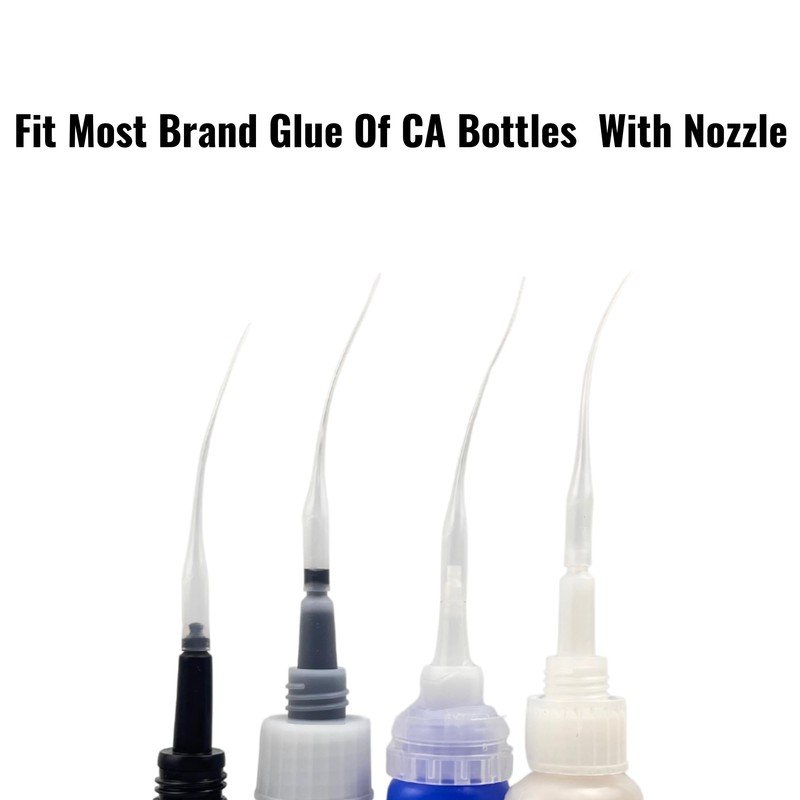 600 Pieces Micro CA Glue Fine Tip Glue Applicator Plastic