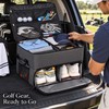 2-Layer Waterproof Golf Trunk Organizer with Ventilated 2-Pair Shoe Compartment