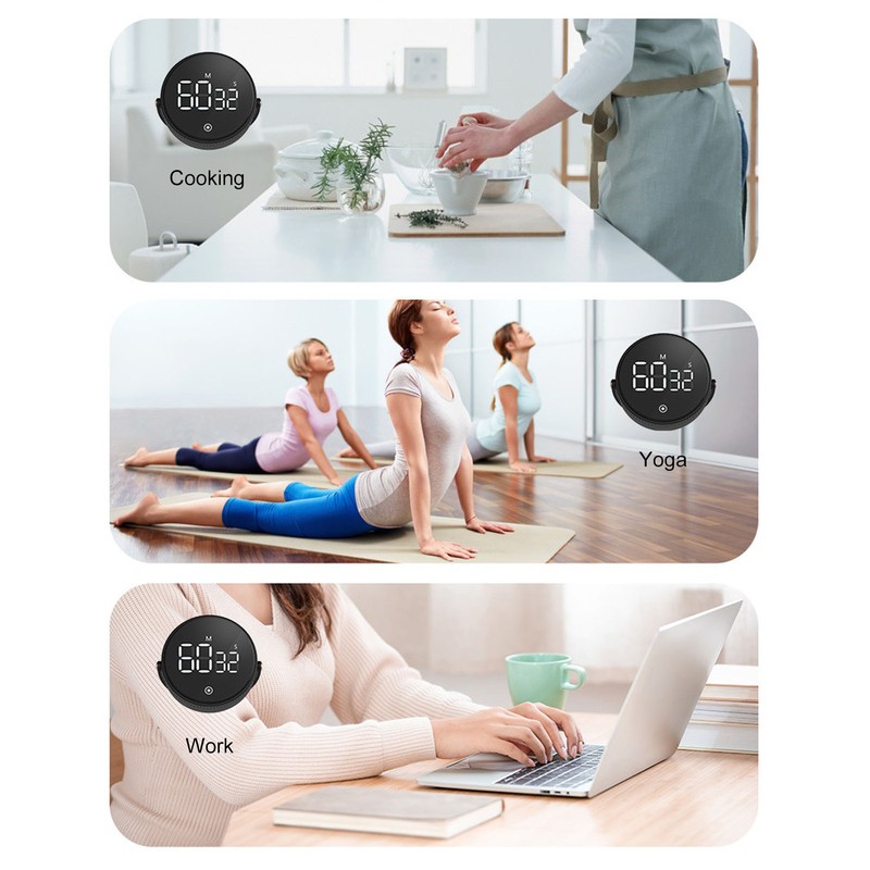 Digital Kitchen Timer Magnetic Large LED Display Kids Classroom Countdown