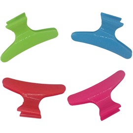 Topkids Accessories 4pc Butterfly Hair Clips for Women and Girls, Claw Clips, Hairdressing Clips, Hair Clips for Styling, Sectioning Hair Clips, Hair Claw Clip, Hair Accessories (Brights)