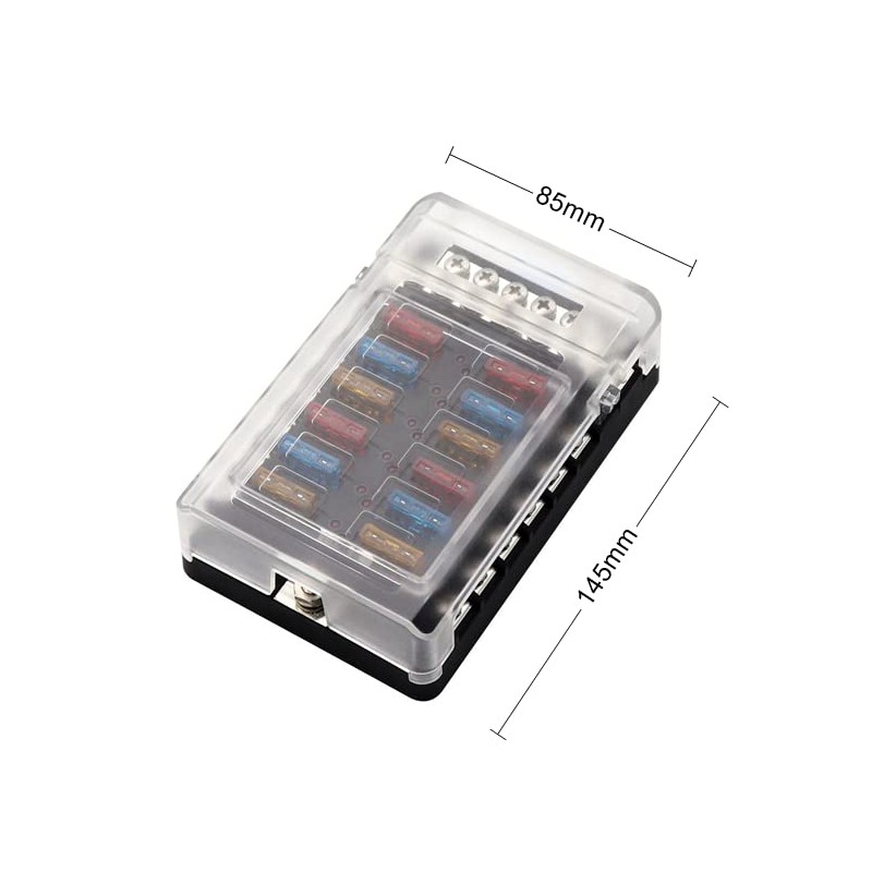 NUZAMAS 12 Volt Fuse Panel Block Boat Fuse Panel with