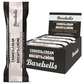 Barebells Protein Bars Cookies & Cream - 12 Count, Pack of 2 - Protein Snacks with 20g of High Protein - Chocolate Protein Bar with 1g of Total Sugars - On The Go Protein Snack & Breakfast Bars