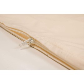 Organic Percale, Ticking 40 x 80 cm, with Zip, Ideal for Filling Pillows e.g. with Spelt Husks, Millet or Buckwheat Hulls 80 x 40 cm
